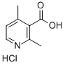 structure of CAS# 133897-06-0, 2,4-Dimethyl-3-Pyridinecarboxylic Acid Hydrochloride (1:1);2,4-DIMETHYL-3-PYRIDINECARBOXYLIC ACID HYDROCHLORIDE;2,4-Dimethylnicotinic Acid Hydrochloride;2,4-DIMETHYLNICOTINIC ACID, HCL