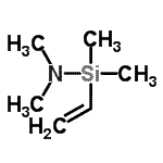 structure of CAS# 13391-72-5, N,N,1,1-Tetramethyl-1-Vinylsilanamine;(Dimethylamino)dimethylvinylsilane;(Dimethylamino)vinyldimethylsilane;DIMETHYL(DIMETHYLAMINO)VINYLSILANE