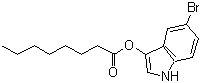 structure of CAS# 133950-69-3, 5-Bromo-1H-Indol-3-Yl Octanoate;5-Bromo-3-indoxyl caprylate;B-8850