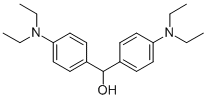 structure of CAS# 134-91-8, 4-(Diethylamino)-alpha-[4-(Diethylamino)Phenyl]-Benzenemethanol;Bis[4-(Diethylamino)Phenyl]Methanol;4,4'-Bis(Diethylamino)Benzhydryl Alcohol