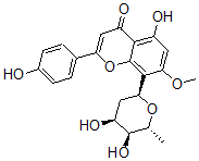 CAS#: 134044-97-6， 8-[(2S,4S,5S,6R)-4,5-Dihydroxy-6-Methyloxan-2-Yl]-5-Hydroxy-2-(4-Hydroxyphenyl)-7-Methoxychromen-4-One