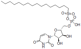 CAS#: 134282-88-5， [[(2R,3S,4R,5R)-5-(2,4-Dioxopyrimidin-1-Yl)-3,4-Dihydroxyoxolan-2-Yl]Methoxy-Hydroxyphosphoryl] Hexadecane-1-Sulfonate