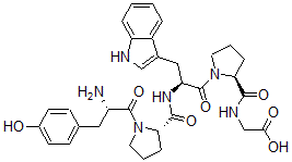 CAS#: 134406-64-7， 2-[[(2S)-1-[(2S)-2-[[(2S)-1-[(2S)-2-Amino-3-(4-Hydroxyphenyl)Propanoyl]Pyrrolidine-2-Carbonyl]Amino]-3-(1H-Indol-3-Yl)Propanoyl]Pyrrolidine-2-Carbonyl]Amino]Acetic Acid
