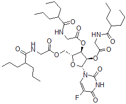 CAS#: 134423-92-0， [(2R,3R,4R,5R)-5-(5-Fluoro-2,4-Dioxopyrimidin-1-Yl)-4-[2-(2-Propylpentanoylamino)Acetyl]Oxy-2-[[2-(2-Propylpentanoylamino)Acetyl]Oxymethyl]Oxolan-3-Yl] 2-(2-Propylpentanoylamino)Acetate