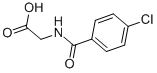 structure of CAS# 13450-77-6, N-(4-Chlorobenzoyl)-Glycine;2-[[(4-Chlorophenyl)-Oxomethyl]Amino]Acetate;2-[(4-Chlorophenyl)Carbonylamino]Ethanoate;Zinc00038796