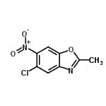 structure of CAS# 13452-16-9, 5-Chloro-2-Methyl-6-Nitro-1,3-Benzoxazole;5-chloro-2-methyl-6-nitro-1,3-benzoxazole;5-chloro-2-methyl-6-nitrobenzo[d]oxazole;5-chloro-2-methyl-6-nitrobenzoxazole
