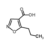 结构式 CAS# 134541-04-1, 5-丙基-1,2-恶唑-4-羧酸