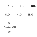 structure of CAS# 13477-86-6, Arsenic Acid Triammoniate Trihydrate;Acide arsénique, triammoniate, trihydrate;Arsenic acid (H<sub>3</sub>AsO<sub>4</sub>), triammoni<wbr>um salt, <wbr>hydrate (<wbr>1:3);Arsenic acid triammoniate trihydrate