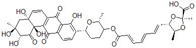 CAS#: 134861-62-4， (2S,4S,5S)-4-[(1E,3E,5E)-7-[(2R,6R)-6-[(2R,3S,4aR,12bS)-2,3,4A,8,12B-Pentahydroxy-3-Methyl-1,7,12-Trioxo-2,4-Dihydrobenzo[h]Phenanthren-9-Yl]-2-Methyloxan-3-Yl]Oxy-7-Oxohepta-1,3,5-Trienyl]-2,5-Dimethyl-1,3-Dioxolane-2-Carboxylic Acid