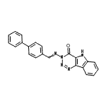 CAS#: 135086-90-7， 3-[(4-Biphenylylmethylene)Amino]-3,5-Dihydro-4H-[1,2,3]Triazino[5,4-b]Indol-4-One