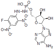 CAS#: 135101-78-9， [(2R,3S,4R,5R)-5-(6-Aminopurin-9-Yl)-3,4-Dihydroxyoxolan-2-Yl]Methoxy-N-[(5-Fluoro-2,4-Dinitrophenyl)Amino]Phosphonamidic Acid