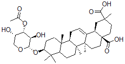 CAS#: 135248-38-3， Yiyeliangwanoside II