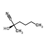 CAS#: 135415-89-3， (2R)-2-Hydroxy-2-Methylhexanenitrile