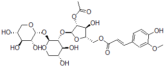 CAS#: 135546-60-0， [(2S,3S,4R,5S)-4-Acetyloxy-5-[(2S,3R,4S,5R)-4,5-Dihydroxy-2-[(2R,3R,4S,5R)-3,4,5-Trihydroxyoxan-2-Yl]Oxyoxan-3-Yl]Oxy-3-Hydroxyoxolan-2-Yl]Methyl (E)-3-(4-Hydroxy-3-Methoxyphenyl)Prop-2-Enoate