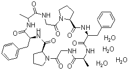 CAS#: 135755-90-7， Cyclo(L-Alanylglycyl-L-Prolyl-L-Phenylalanyl-L-Alanylglycyl-L-Prolyl-L-Phenylalanyl),Tetrahydrate