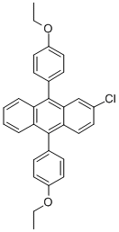 结构式 CAS# 135965-21-8, 9,10-二(4-乙氧基苯基)-2-氯蒽