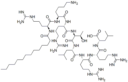 CAS#: 136082-43-4， N-Myristoyl-Arginyl-Lysyl-Arginyl-Threonyl-Leucyl-Arginyl-Arginyl-Leucine