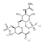 CAS#: 136098-00-5， Trisodium 2-acetamido-2-deoxy-4-O-(4-deoxy-2-O-sulfonato-alpha-L-threo-hex-4-enopyranuronosyl)-6-O-sulfonato-D-glucopyranose