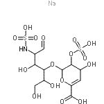 结构式 CAS# 136098-03-8, 2-脱氧-4-O-(4-脱氧-2-O-磺基己-4-烯吡喃糖基)-2-(磺基氨基)-己糖钠盐(1:1)