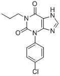 CAS 登录号：136145-07-8， 3-(4-氯苯基)-3,9-二氢-1-丙基-1H-嘌呤-2,6-二酮