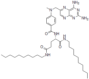 CAS#: 136181-93-6， (2S)-N,N'-Didecyl-2-[[4-[(2,4-Diaminopteridin-6-Yl)Methyl-Methylamino]Benzoyl]Amino]Pentanediamide