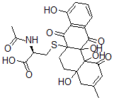 CAS 登录号：136286-49-2， (2R)-3-[(4a,8,12a,12a-四羟基-3-甲基-1,7,12-三氧代-5,6-二氢-4H-苯并[a]蒽-6alpha-基)硫基]-2-乙酰氨基丙酸