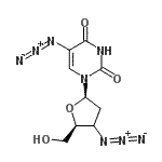 CAS 登录号：136466-27-8， 5-叠氮基-1-[(3Xi)-3-叠氮基-2,3-二脱氧-beta-D-甘油-呋喃戊糖基]-2,4(1H,3H)-嘧啶二酮