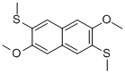 structure of CAS# 136559-34-7, 2,6-Dimethoxy-3,7-Bis(Methylthio)-Naphthalene;2,6-DIMETHOXY-3,7-BIS(METHYLTHIO)-NAPHTHALENE