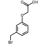 structure of CAS# 136645-25-5, [3-(Bromomethyl)Phenoxy]Acetic Acid;3-(BROMOMETHYL)PHENOXYACETIC ACID;3-(BROMOMETHYL)PHENOXYACETICACID
