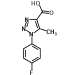 结构式 CAS# 136689-94-6, 1-(4-氟苯基)-5-甲基-1H-1,2,3-三唑-4-羧酸
