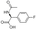 structure of CAS# 136815-01-5, (S)-alpha-(Acetylamino)-4-Fluoro-Benzeneacetic Acid