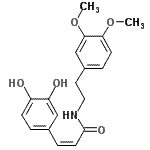 CAS#: 136944-24-6， (2Z)-3-(3,4-Dihydroxyphenyl)-N-[2-(3,4-Dimethoxyphenyl)Ethyl]Acrylamide
