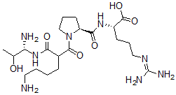 CAS#: 136981-77-6， (2S)-2-[[(2S)-1-[6-Amino-2-[[(1R)-1-Amino-2-Hydroxypropyl]Carbamoyl]Hexanoyl]Pyrrolidine-2-Carbonyl]Amino]-5-(Diaminomethylideneamino)Pentanoic Acid