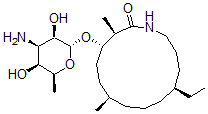 CAS#: 137019-37-5， (3R,4S,7R,11S)-4-[(2R,3R,4R,5S,6S)-4-Amino-3,5-Dihydroxy-6-Methyloxan-2-Yl]Oxy-11-Ethyl-3,7-Dimethyl-1-Azacyclotetradecan-2-One
