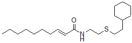 CAS#: 137089-36-2， (E)-N-[2-(2-Cyclohexylethylsulfanyl)Ethyl]Dec-2-Enamide