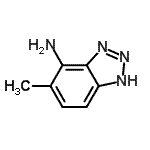 结构式 CAS# 137434-61-8, 5-甲基-1H-苯并三唑-4-胺