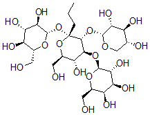 CAS#: 137494-11-2， (2S,3R,4S,5S,6R)-2-[(2S,3R,4S,5R,6R)-5-Hydroxy-6-(Hydroxymethyl)-2-Propyl-4-[(2S,3R,4S,5R,6R)-3,4,5-Trihydroxy-6-(Hydroxymethyl)Oxan-2-Yl]Oxy-3-[(2R,3R,4S,5R)-3,4,5-Trihydroxyoxan-2-Yl]Oxyoxan-2-Yl]Oxy-6-(Hydroxymethyl)Oxane-3,4,5-Triol