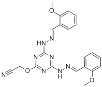 CAS#: 137522-85-1， 2-[[4,6-Bis[(2E)-2-[(2-Methoxyphenyl)Methylidene]Hydrazinyl]-1,3,5-Triazin-2-Yl]Oxy]Acetonitrile