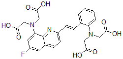 CAS#: 137550-81-3， 2-[[2-[(E)-2-[8-(Bis(Carboxymethyl)Amino)-6-Fluoroquinolin-2-Yl]Ethenyl]Phenyl]-(Carboxymethyl)Amino]Acetic Acid