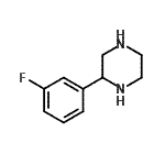 结构式 CAS# 137684-17-4, 2-(3-氟苯基)哌嗪
