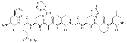 CAS#: 137734-88-4， 1-De(5-oxo-L-proline)-2-de-L-valine-3-D-phenylalanine-10-L-leucine-11-L-leucinamide-Ranatensin