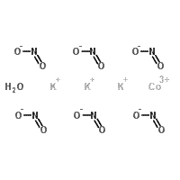 structure of CAS# 13782-01-9, Cobalt(3+) Potassium Nitrite Hydrate (1:3:6:1)
