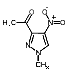 structure of CAS# 137890-10-9, 1-(1-Methyl-4-Nitro-1H-Pyrazol-3-Yl)Ethanone;1-(1-Methyl-4-nitro-1H-pyrazol-3-yl)-ethanone;3-acetyl-1-methyl-4-nitropyrazole;MFCD04968840