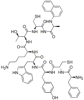 CAS#: 138248-87-0， Phenylalanyl-cysteinyl-tyrosyl-tryptophyl-lysyl-threonyl-cysteinyl-N-naphthylalanine amide