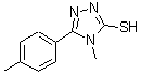 结构式 CAS# 138417-37-5, 4-甲基-5-(4-甲基苯基)-4H-1,2,4-三唑-3-硫醇