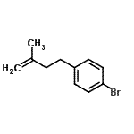 structure of CAS# 138624-01-8, 1-Bromo-4-(3-Methyl-3-Buten-1-Yl)Benzene;4-(3-Methylbut-3-en-1-yl)bromobenzene;4-(4-bromophenyl)-2-methyl-1-butene;4-(4-Bromophenyl)-2-methylbut-1-ene