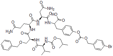 CAS#: 138865-76-6， tert-butyloxycarbonyl-valyl-benzylseryl-glutaminyl-asparaginyl-(BrZ)tyrosine