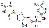 CAS#: 138989-23-8， [[(2R,3S,5R)-3-Hydroxy-5-(5-Methyl-2,4-Dioxopyrimidin-1-Yl)Oxolan-2-Yl]Methoxy-Methylphosphoryl] Phosphono Hydrogen Phosphate