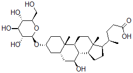 CAS#: 139026-50-9， (4R)-4-[(3R,5R,7S,8R,9S,10S,13R,14S,17R)-7-Hydroxy-10,13-Dimethyl-3-[(2R,3R,4S,5S,6R)-3,4,5-Trihydroxy-6-(Hydroxymethyl)Oxan-2-Yl]Oxy-2,3,4,5,6,7,8,9,11,12,14,15,16,17-Tetradecahydro-1H-Cyclopenta[a]Phenanthren-17-Yl]Pentanoic Acid