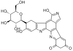 CAS#: 139112-73-5， 12-beta-D-Glucopyranosyl-12,13-Dihydro-1,11-Dihydroxy-5H-Indolo(2,3-a)Pyrrolo(3,4-C)Carbazole-5,7(6H)-Dione